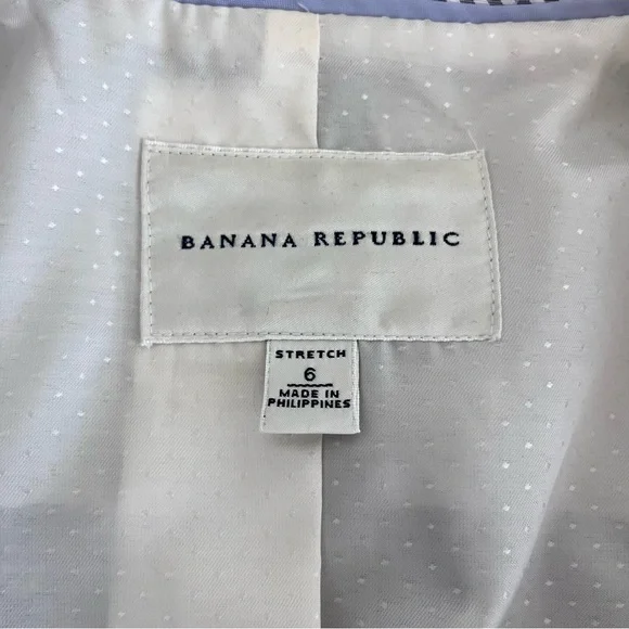 Banana Republic Women's Gray Pinstripe Blazer Size 6 - Picture 7 of 12